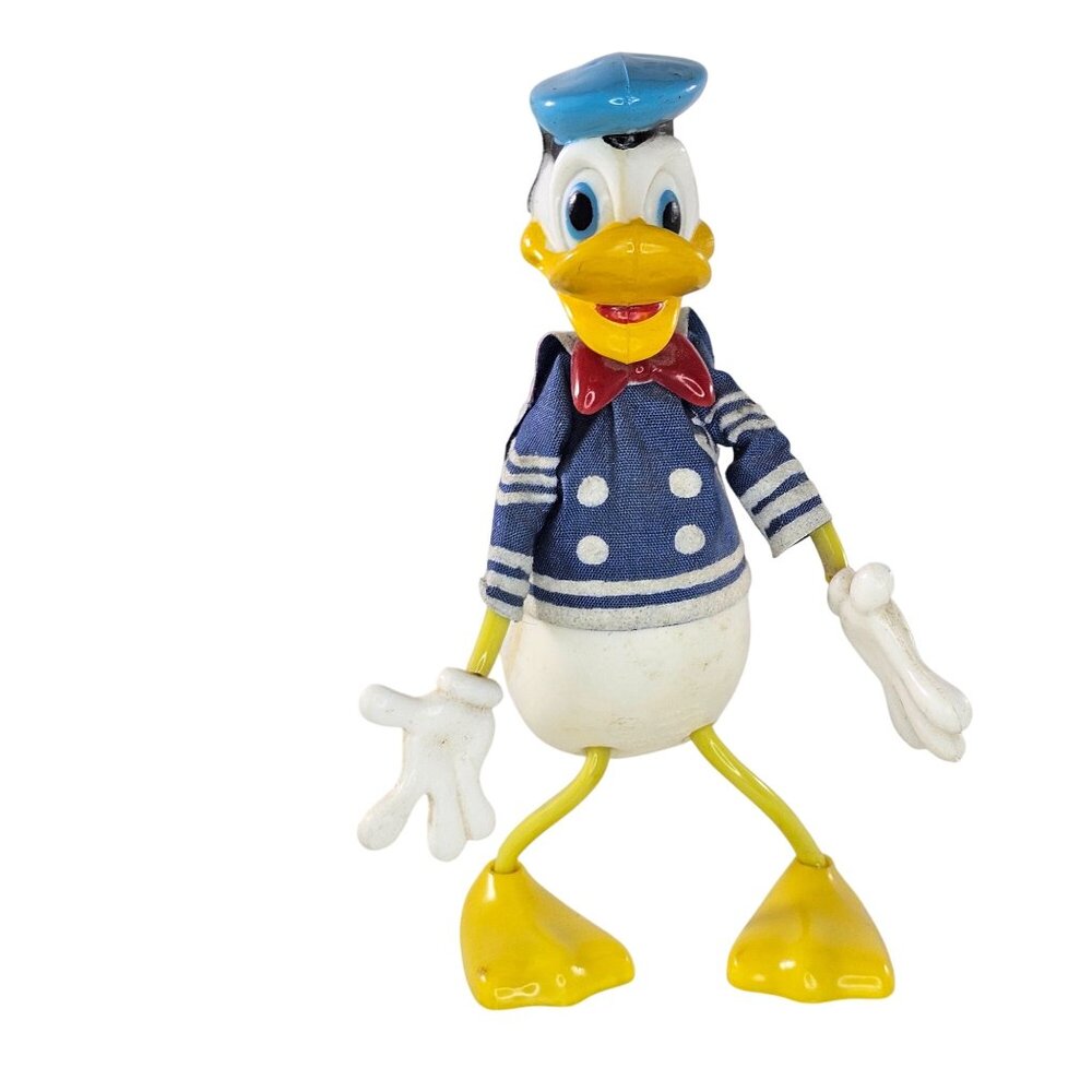 Vintage 1970s Marx Toy Disney Donald Duck Bendable Figure Movable Limbs Twist